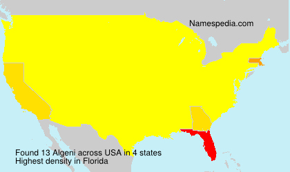 Surname Algeni in USA