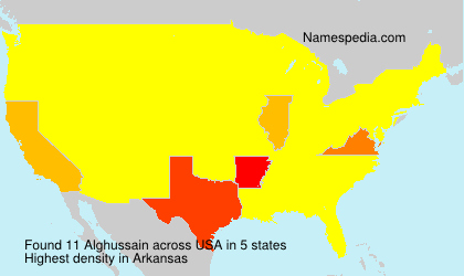 Surname Alghussain in USA Surname Alghussain in USA