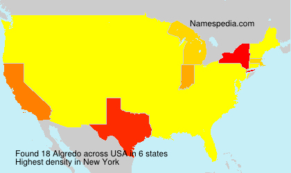 Surname Algredo in USA Surname Algredo in USA