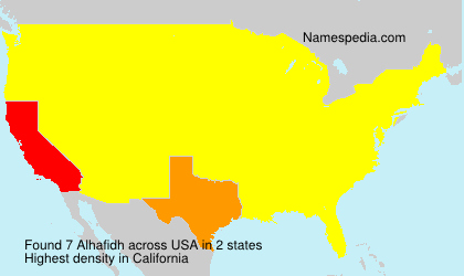 Surname Alhafidh in USA Surname Alhafidh in USA