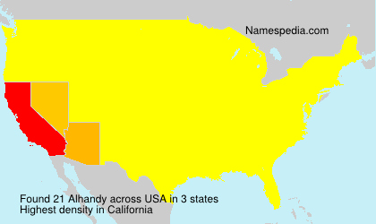 Surname Alhandy in USA Surname Alhandy in USA