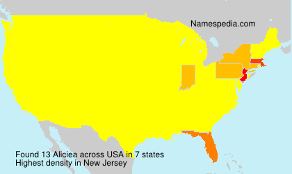 Surname Aliciea in USA