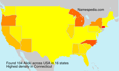 Surname Alicki in USA Surname Alicki in USA