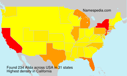 Surname Alida in USA Surname Alida in USA