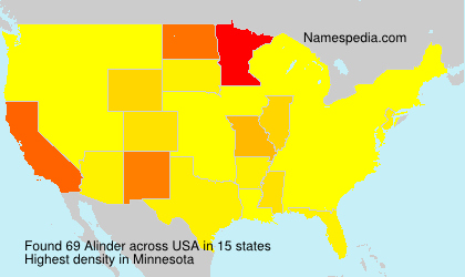 Surname Alinder in USA Surname Alinder in USA