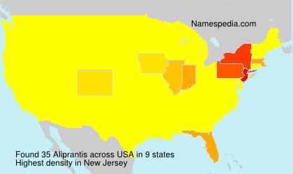Surname Aliprantis in USA Surname Aliprantis in USA