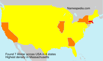 Surname Alistar in USA Surname Alistar in USA