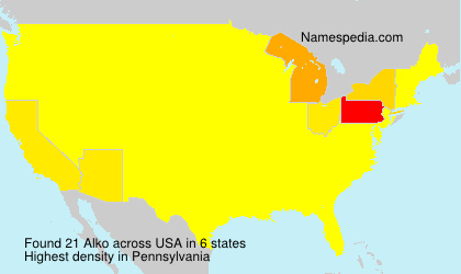 Surname Alko in USA Surname Alko in USA