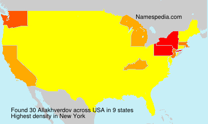 Surname Allakhverdov in USA Surname Allakhverdov in USA