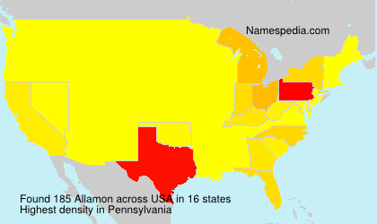 Surname Allamon in USA Surname Allamon in USA