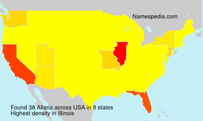 Surname Allaria in USA Surname Allaria in USA