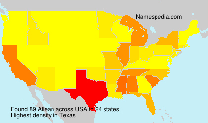 Surname Allean in USA Surname Allean in USA