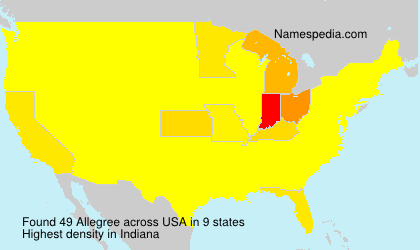 Surname Allegree in USA Surname Allegree in USA
