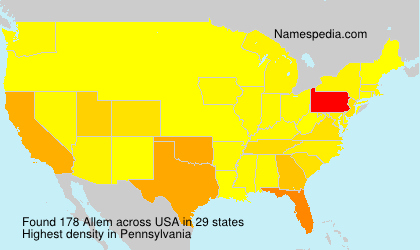 Surname Allem in USA Surname Allem in USA