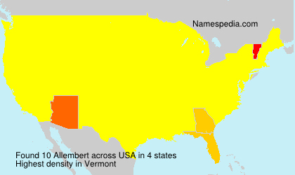 Surname Allembert in USA Surname Allembert in USA