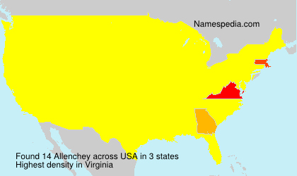 Surname Allenchey in USA Surname Allenchey in USA
