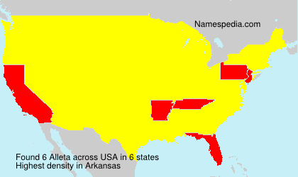 Surname Alleta in USA Surname Alleta in USA