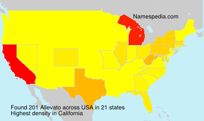 Surname Allevato in USA Surname Allevato in USA