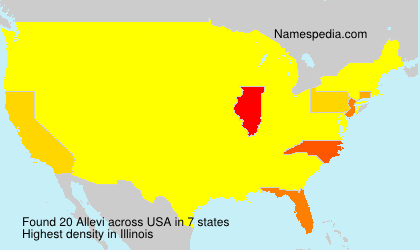 Surname Allevi in USA Surname Allevi in USA