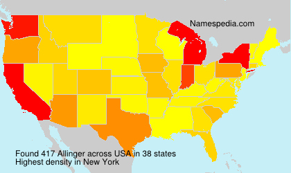Surname Allinger in USA Surname Allinger in USA
