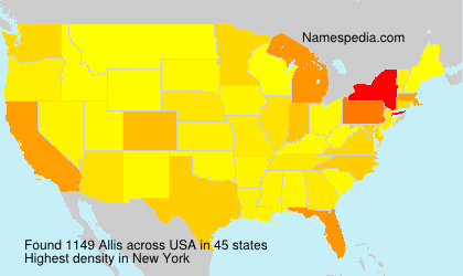 Surname Allis in USA Surname Allis in USA