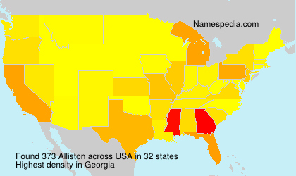 Surname Alliston in USA Surname Alliston in USA