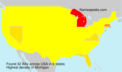Surname Allix in USA Surname Allix in USA