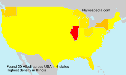 Surname Allodi in USA Surname Allodi in USA