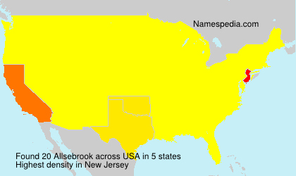 Surname Allsebrook in USA Surname Allsebrook in USA