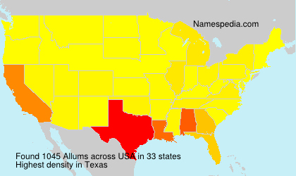 Surname Allums in USA