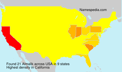 Surname Almalik in USA Surname Almalik in USA