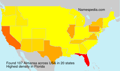 Surname Almansa in USA Surname Almansa in USA