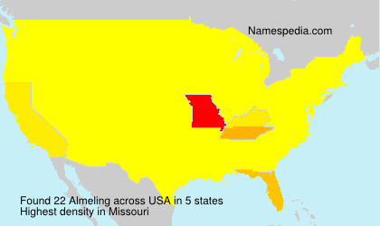 Surname Almeling in USA Surname Almeling in USA