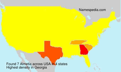 Surname Almetia in USA Surname Almetia in USA