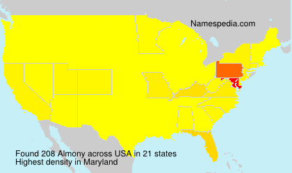Surname Almony in USA Surname Almony in USA