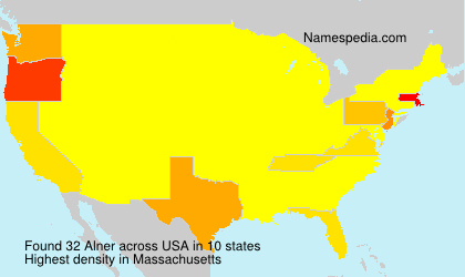 Surname Alner in USA Surname Alner in USA