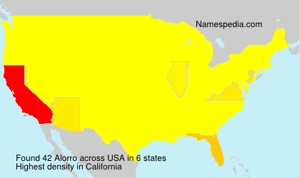 Surname Alorro in USA
