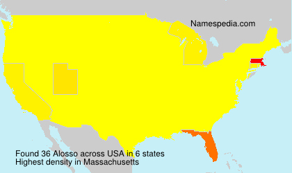 Surname Alosso in USA Surname Alosso in USA