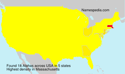 Surname Alphas in USA Surname Alphas in USA