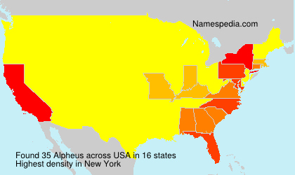 Surname Alpheus in USA Surname Alpheus in USA