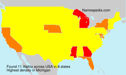 Surname Alphia in USA Surname Alphia in USA