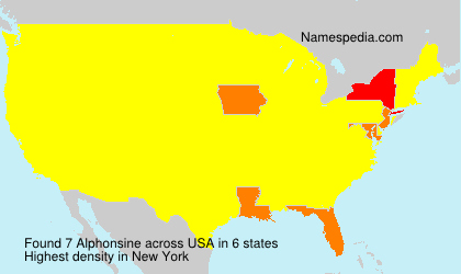 Surname Alphonsine in USA Surname Alphonsine in USA