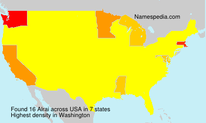 Surname Alrai in USA Surname Alrai in USA