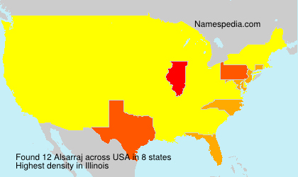 Surname Alsarraj in USA Surname Alsarraj in USA
