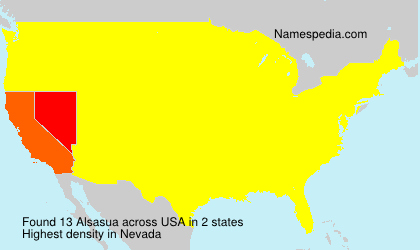 Surname Alsasua in USA Surname Alsasua in USA
