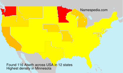 Surname Alseth in USA Surname Alseth in USA