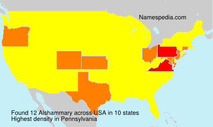 Surname Alshammary in USA