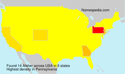 Surname Alsher in USA Surname Alsher in USA