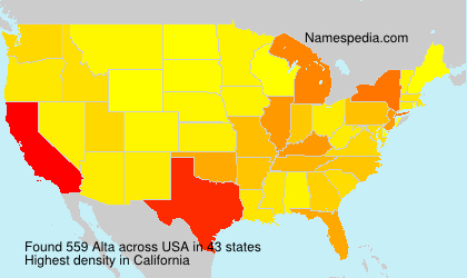 Surname Alta in USA Surname Alta in USA