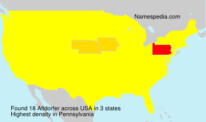 Surname Altdorfer in USA